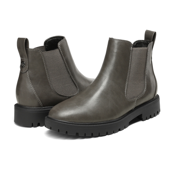 Classic Chelsea Ankle Booties - GREY PU - 4